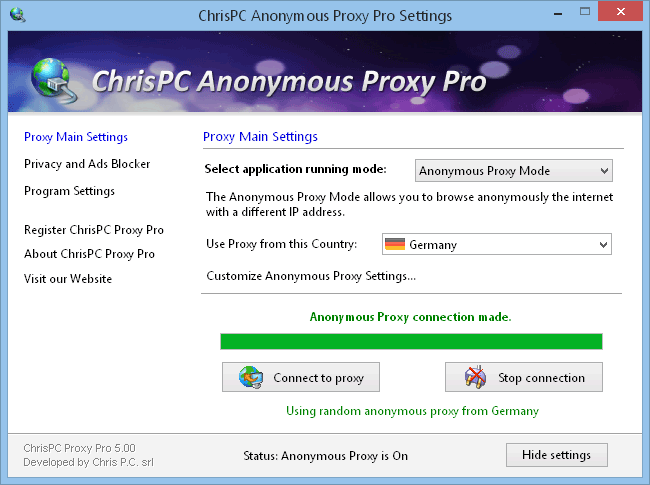 ChrisPC Anonymous Proxy Pro 9.23.0429 Crack